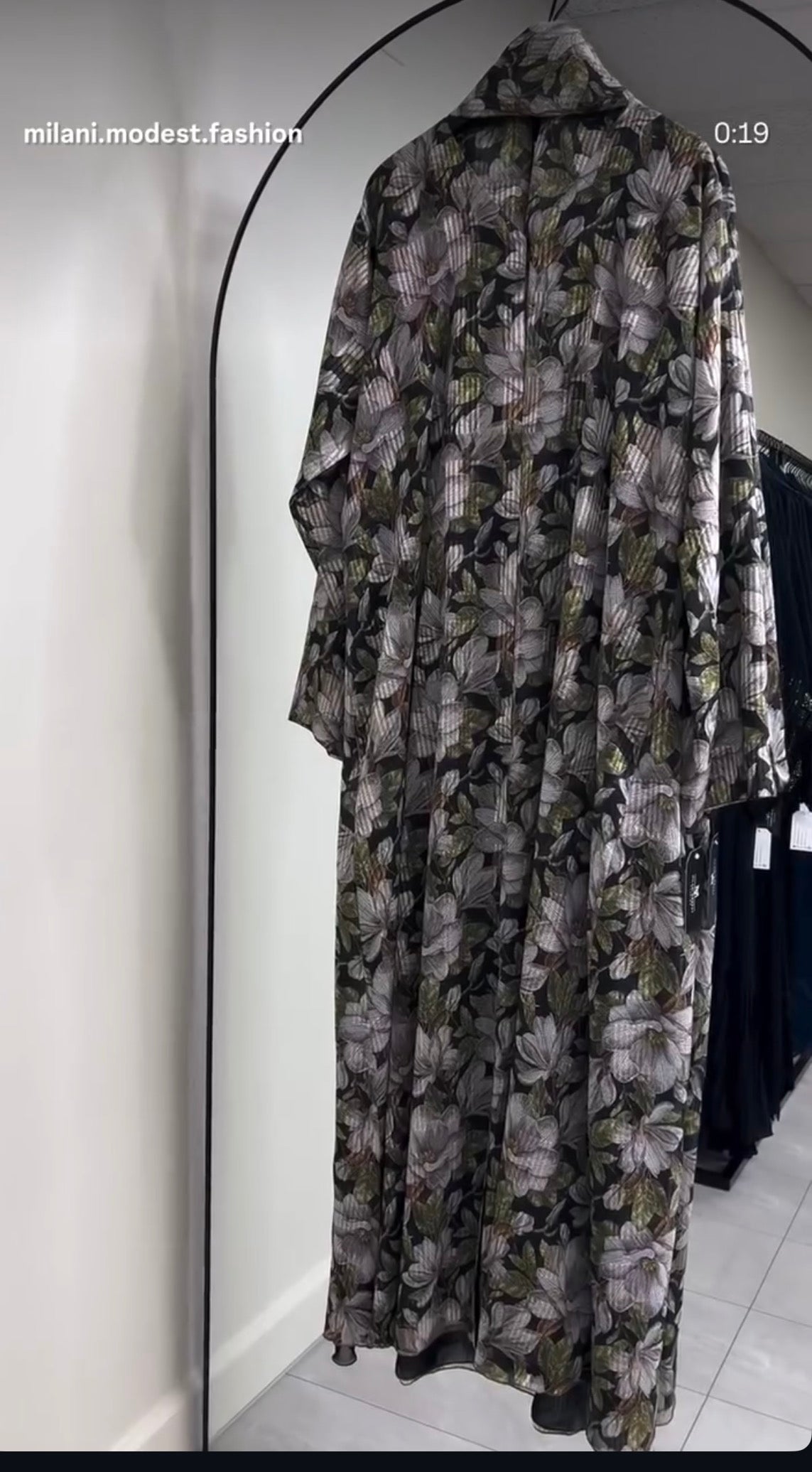 🥝l Printed Chiffon Abaya