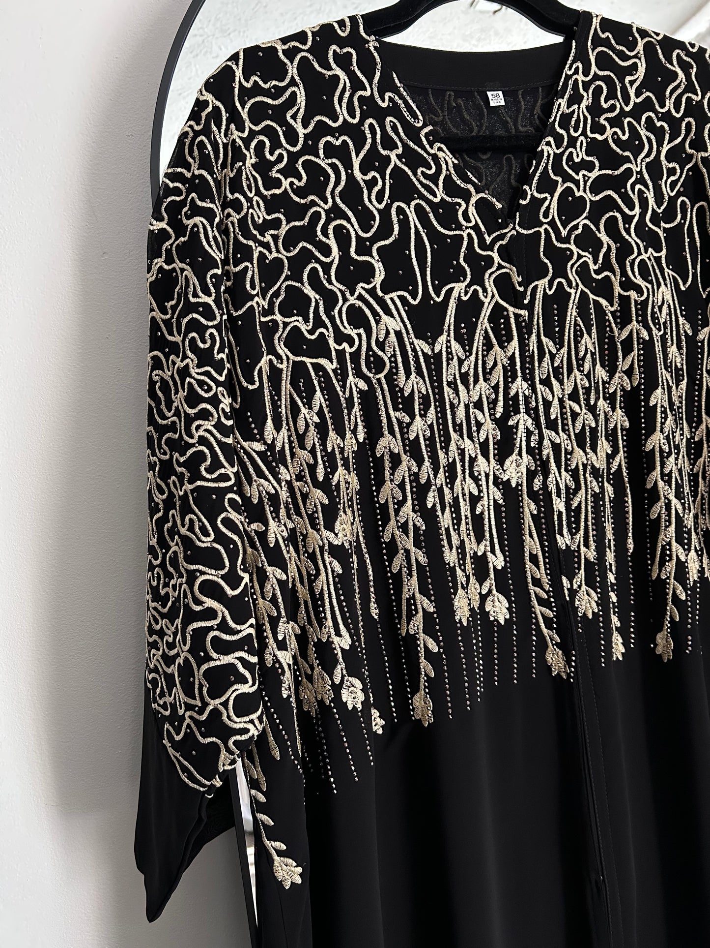 Embroidered Premium Chiffon  Double abaya