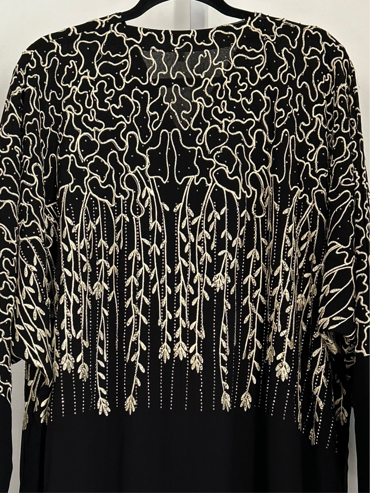 Embroidered Premium Chiffon  Double abaya