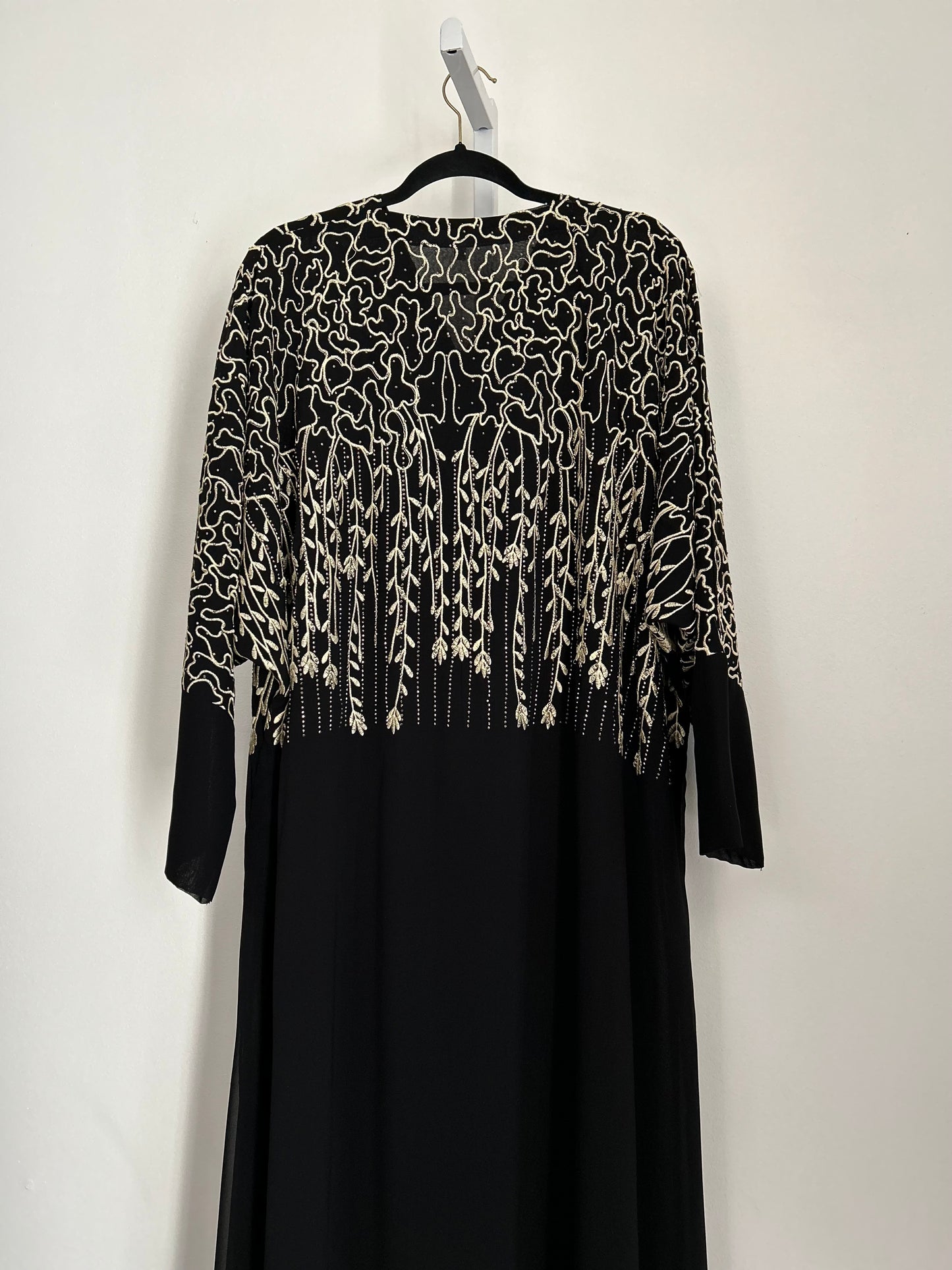 Embroidered Premium Chiffon  Double abaya