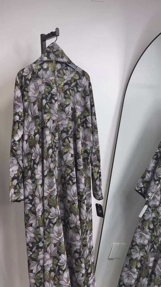 🥝l Printed Chiffon Abaya